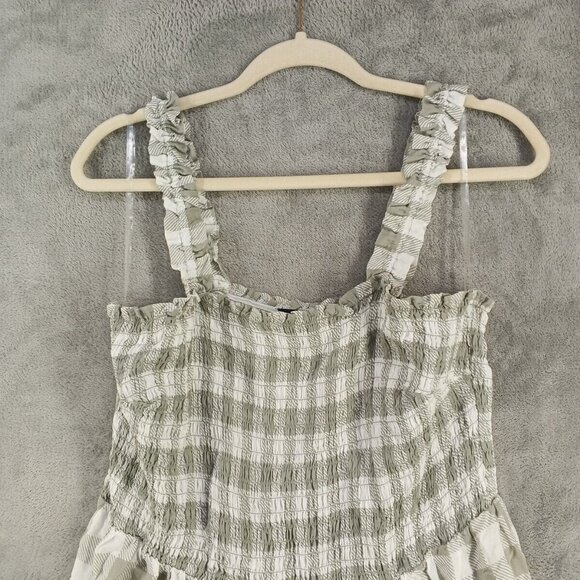 ANGELS Smocked Women Top Size XL(16-18) Woven Casual Pullover Gingham Pattern - Picture 2 of 13